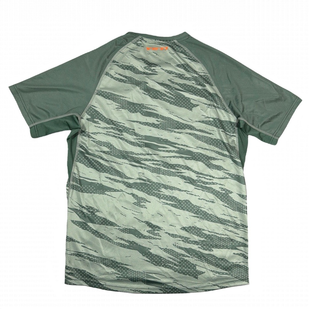Yeti Cycles MTB Jersey Mens Large Sage Green Tiger Stripe Camo Trail Cycling Tee - Picture 5 of 12